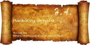 Hankóczy Arnold névjegykártya
