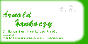 arnold hankoczy business card