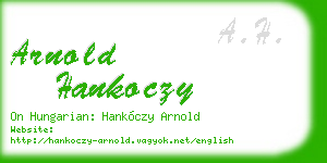 arnold hankoczy business card
